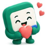 Snipit holding a heart